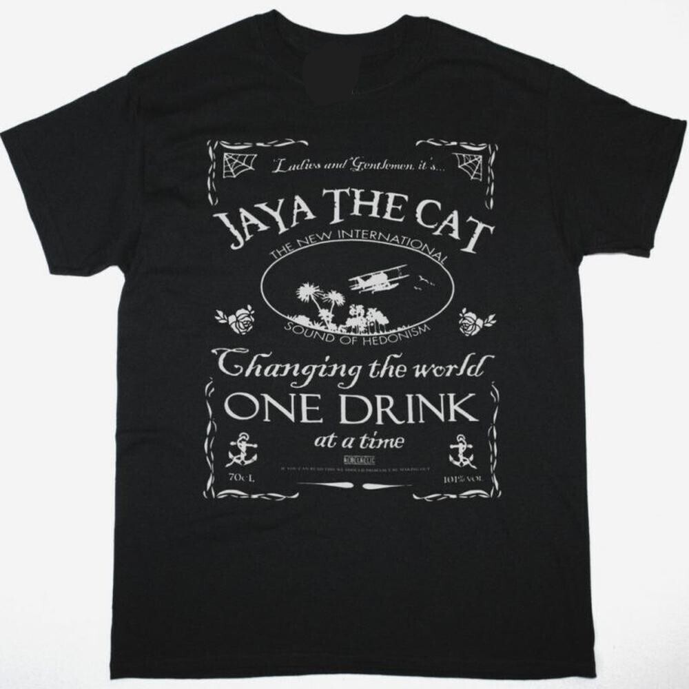 Jaya The Cat One Drink Ska Rock Band New Black Concert T-Shirt